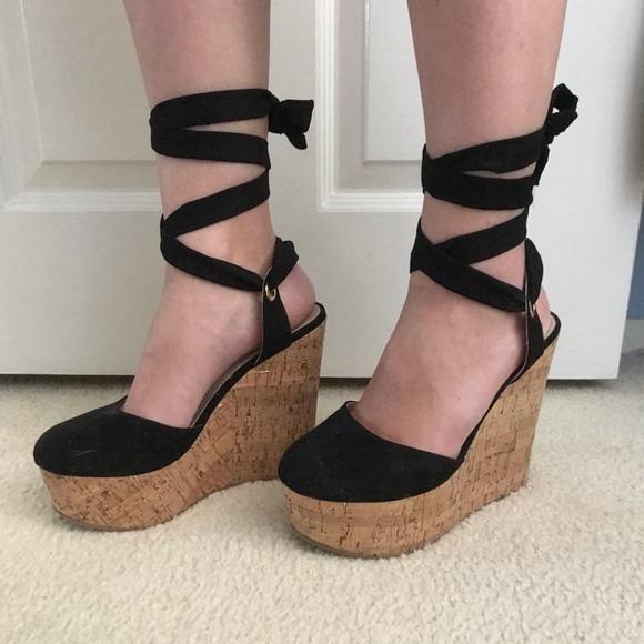 asos black wedges